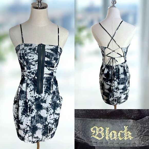 BLACK label Dress with Zipper Detail With Pockets Size S - Picture 1 of 14